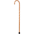 Brazos Walking Sticks™ Twisted Oak Crook Neck Wood Walking Cane, 37", Tan