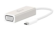 j5create® USB Type-C to VGA Adapter, White/Silver, JCA111