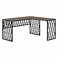 kathy ireland® Home by Bush Business Furniture City Park 60"W Industrial L-Shaped Corner Desk, Driftwood Gray, Standard Delivery 1 thumbnail image