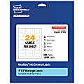 Avery® Ultra Duty® Permanent GHS Chemical Labels, 97178-WMUI500, Rectangle, 1" x 2", White, Pack Of 12,000