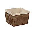 Honey-Can-Do Paper Rope Basket With Liner, Medium Size, 10" x 15" x 13", Brown