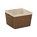 Honey-Can-Do Paper Rope Basket With Liner, Medium Size, 10" x 15" x 13", Brown 1 thumbnail image