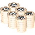 Business Source Utility-purpose Masking Tape - 60 yd Length x 1" Width - 3" Core - Crepe Paper Backing - 36 / Carton