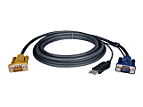 Tripp Lite 10ft USB Cable Kit for KVM Switch 2-in-1 B020 / B022 Series KVMs 10' - Video / USB cable - USB, HD-15 (VGA) (M) to HD-15 (VGA) (M) - 10 ft - molded