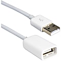 QVS 1-Meter USB Dock Sync & Charger Extension Cable for iPod, iPhone & iPad/2/3 - 3.28 ft USB Network Cable for iPad, iPhone - First End: 1 x Male USB - Second End: 1 x Female USB - Extension Cable - White
