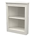 Inval America 32"H 2-Shelf Corner Bookcase, Washed Oak