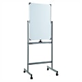 Lorell® Magnetic Dry-Erase Whiteboard Easel, 24" x 36", Aluminum Frame With Silver Finish