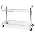 OFM Wire Mobile Cart, 29 3/4"H x 48"W x 18"D, Chrome