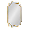 Uniek Kate And Laurel Minuette Decorative Mirror, 35-7/16”H x 23-5/8”W x 9/16”D, Gold