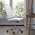 Flash Furniture Hansel LeatherSoft™ Faux Leather Mid-Back Executive Office Chair, White