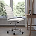 Flash Furniture Hansel LeatherSoft™ Faux Leather Mid-Back Executive Office Chair, White 1 thumbnail image