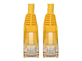Tripp Lite Cat6 GbE Gigabit Ethernet Snagless Molded Patch Cable UTP Yellow RJ45 M/M 6in 6" - 1 x RJ-45 Male Network - 1 x RJ-45 Male Network - Gold Plated Contact - Yellow