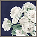 Amanti Art Peony Flowers on Navy by Marilyn Hageman Framed Canvas Wall Art Print, 16" x 16", Graywash 1 thumbnail image
