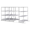 OFM X5 Lite Space-Saving Sliding Wire Storage, 72"H x 36"W x 18"D, Silver, 4 Units 1 thumbnail image