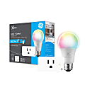 GE Cync Smart Plug Control & Smart Direct Connect Dimmable RGBW Full Color-Changing A19 Bulb Kit 1 thumbnail image