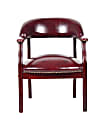 Boss Office Products Traditional Tufted Conference Chair, Oxblood/Mahogany 1 thumbnail image