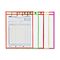 C-Line® Neon Color Stitched Shop Ticket Holders, 9" x 12", Assorted Colors, Box Of 25