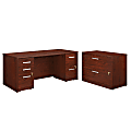 Sauder® Affirm Collection Executive Desk With 2-Drawer Mobile Pedestal File, 72"W x 30"D, Classic Cherry - 430212 1 thumbnail image