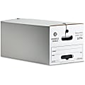 Business Source Storage Boxes With String & Button Closure, Letter Size, 12" x 24" x 10", White, Box Of 12 1 thumbnail image