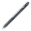 Zebra® Tapli™ Retractable Ballpoint Pens, 1.6 mm, Extra Bold Point, Translucent Black Barrel, Black Ink, Pack Of 12 1 thumbnail image