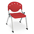 OFM Rico Student Stack Chair, 25"H x 18"W x 19"D, Red 1 thumbnail image