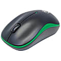Manhattan Success Wireless Mouse, Black/Green, 1000dpi, 2.4Ghz (up to 10m), USB, Optical, Three Button with Scroll Wheel 1 thumbnail image