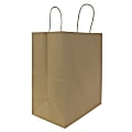 Karat Kraft Malibu Paper Shopping Bags, Brown, 14" x 7 1/2" x 12", Case Of 250 Bags