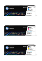 HP 215A Cyan/Magenta/Yellow Toner Cartridges, Pack Of 3 Cartridges, HP215ACMY-OD 1 thumbnail image