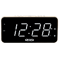 Jensen JCR-212 AM/FM Digital Dual-Alarm Clock Radio, 7.56”H x 3.74”W x 0.98”D, Black