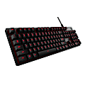Logitech® G413 USB Mechanical Backlit Gaming Keyboard, Carbon Black, 920-008300