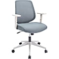 LYS Mid-Back Task Chair - Fabric Seat - Mid Back - 5-star Base - Gray - Armrest - 1 Each