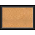 Amanti Art Cork Bulletin Board, 41" x 29", Natural, Corvino Black Wood Frame