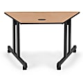 OFM Trapezoid Table, 29 1/2"H x 48"W x 24"D, Maple