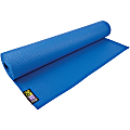 GoFit® Double-Thick Yoga Mat With Yoga Posture Poster, 68"H x 24"W, Blue