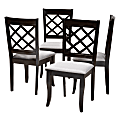 Baxton Studio 9726 Dining Chairs, Gray, Set Of 4 Chairs