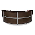OFM Double Marque-Reception Station, Walnut/Gray