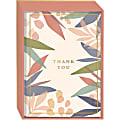 Lady Jayne Thank You Boxed Cards, 3-1/2" x 5", Layered Leaves, Pack Of 12 Cards 1 thumbnail image