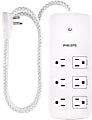 Philips 6-Outlet Wi-Fi Surge Protector, 4', White 1 thumbnail image