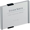 DURABLE® Wall Mounted INFO SIGN - 6-1/8" x 4-3/8" - Rectangular Shape - Acrylic, Aluminum -Easy to Update - Silver - 1 Pack 1 thumbnail image