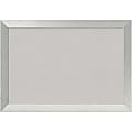Amanti Art Cork Bulletin Board, 40" x 28", Gray, Brushed Sterling Silver Wood Frame