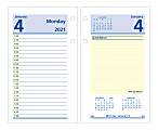 AT-A-GLANCE® QuickNotes Daily Loose-Leaf Desk Calendar Refill, 3-1/2" x 6", January to December 2021, E51750