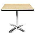 OFM Multipurpose Folding Table, Square, 36"W x 36"D, Oak