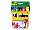 Crayola® Washable Window Crayons, Assorted Colors, Box Of 5 1 thumbnail image