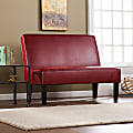 Southern Enterprises Brooking Settee Bench, Roman Red/Red 1 thumbnail image