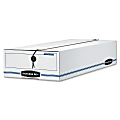 Bankers Box® Liberty® Basic-Duty, Check and Form Storage Boxes, 5" x 11" x 24", 60% Recycled Content, White/Blue, Case Of 12 1 thumbnail image