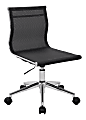 LumiSource Mirage Fabric Industrial Office Chair, Black/Chrome
