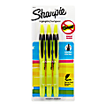 Sharpie® Accent® Retractable Highlighters, Fluorescent Yellow, Pack Of 3