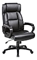 Lorell® SOHO Ergonomic Bonded Leather High-Back Executive Chair, Black