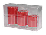 Energizer® Everyday Flameless Wax Candles, Assorted Sizes, Red Ginger Apple, Pack Of 3