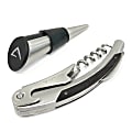 Edgecraft Vinturi Waiter's Corkscrew With Bottle Stopper, Chrome 1 thumbnail image